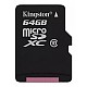 Memoria MicroSDXC Kingston SDCS2/64GB Canvas Select con adaptador SD 64GB