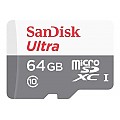 Memoria MicroSDXC 64GB Sandisk Ultra Clase 10 con adaptador SD